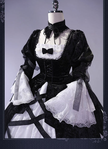 Rozen Maiden Mercury Lamp Black and White Dress Lolita-Style Cosplay Costume