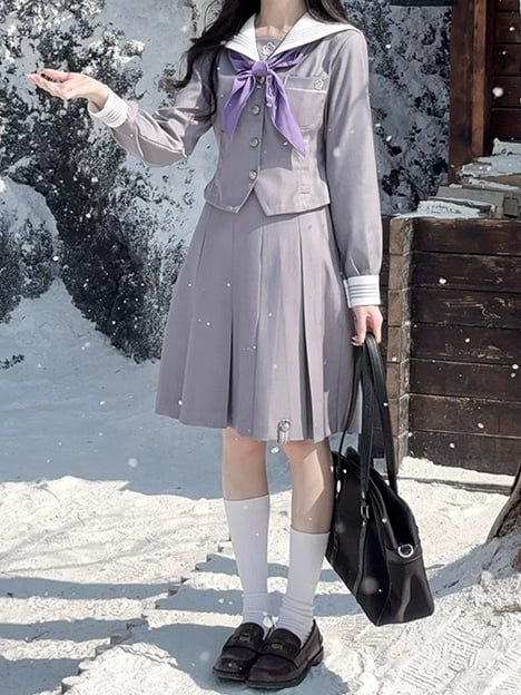 Dusty Skirt Purple JK Uniform Pleat Box