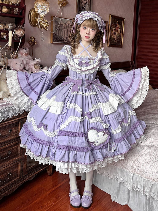 Bandeau/bonnet Lolita violet