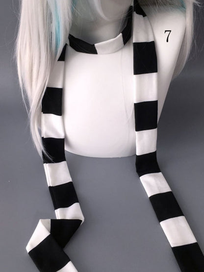 Y2K Stripe Pattern Scarf