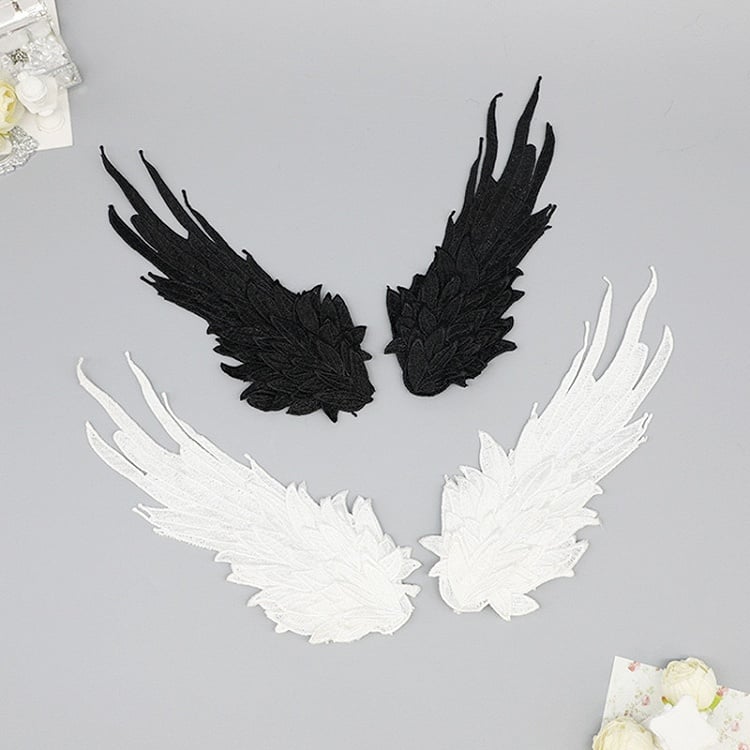 Hairclips Wing White/Black