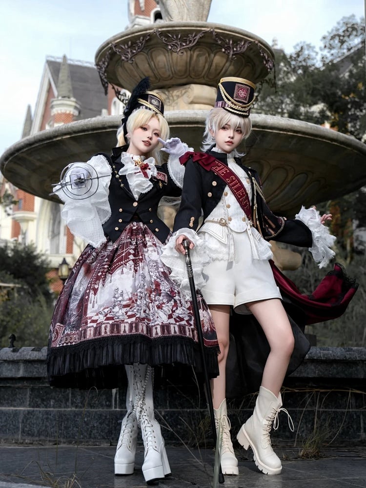 Top Ouji Black Knight Outfit + Fashion - Lolita Sleeves Long