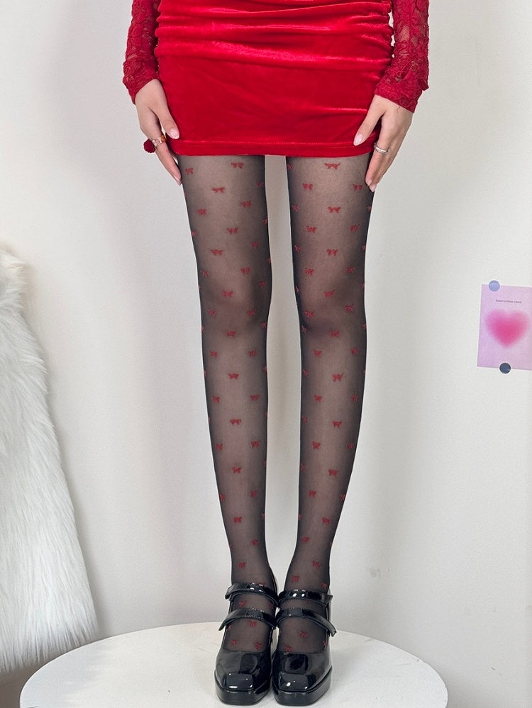 Options Tights Pattern 4 Bowknot Color