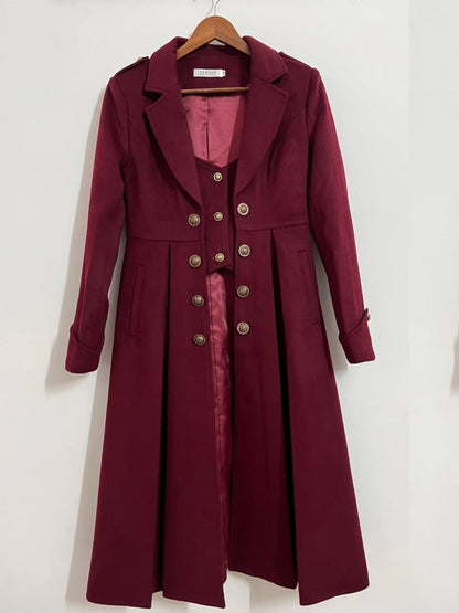 Wine Red Ouji Fashion Lolita Gothic Prince Winter Woolen Coat