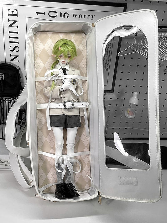 – Scale Multi-Style Gold (Crossbody/Backpack/Tote) 1/4 Bag White BJD Doll