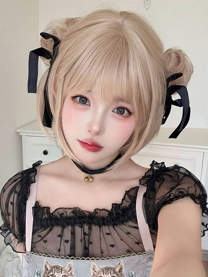 Wig 35CM Hairclips + Blonde Double Straight Accessories Length