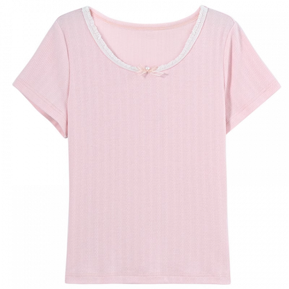 Kawaii Yume T-Shirt Pink Round Neck