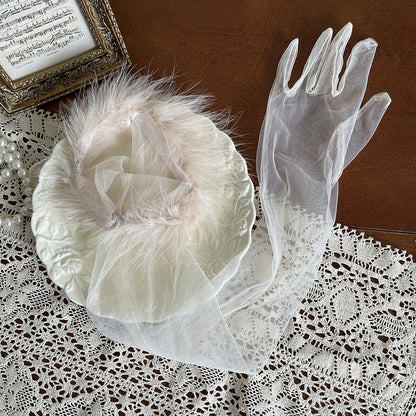 Gloves Options Shaggy 9 Tulle Cuffs Color