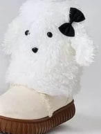 Jambières blanches Lolita en forme d'agneau avec nœud papillon