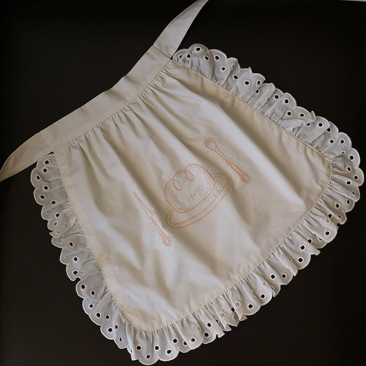 Brotschürze Beige Stickerei