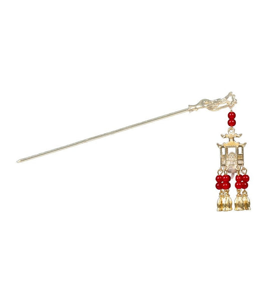 Gold Palace Lantern Charm Hairpin