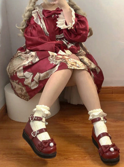 Toe Colorita Retro Soft Shoes Meowko Girl Round