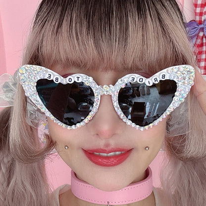 Beaded Letter Sunglasses Design Decorated Options 4