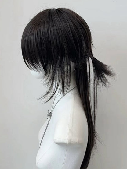 Black Straight Ouji Style Wig