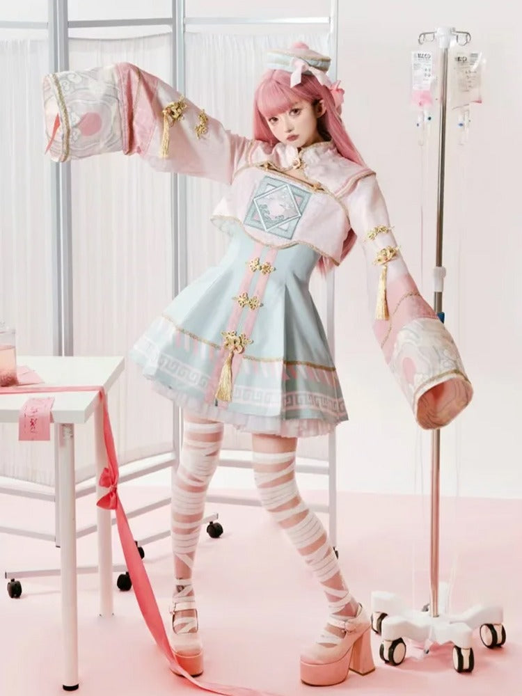 Sweet Hut Reserved Sea Jacket + Kyung + Pin Ribbon product Crolley + Dress Little