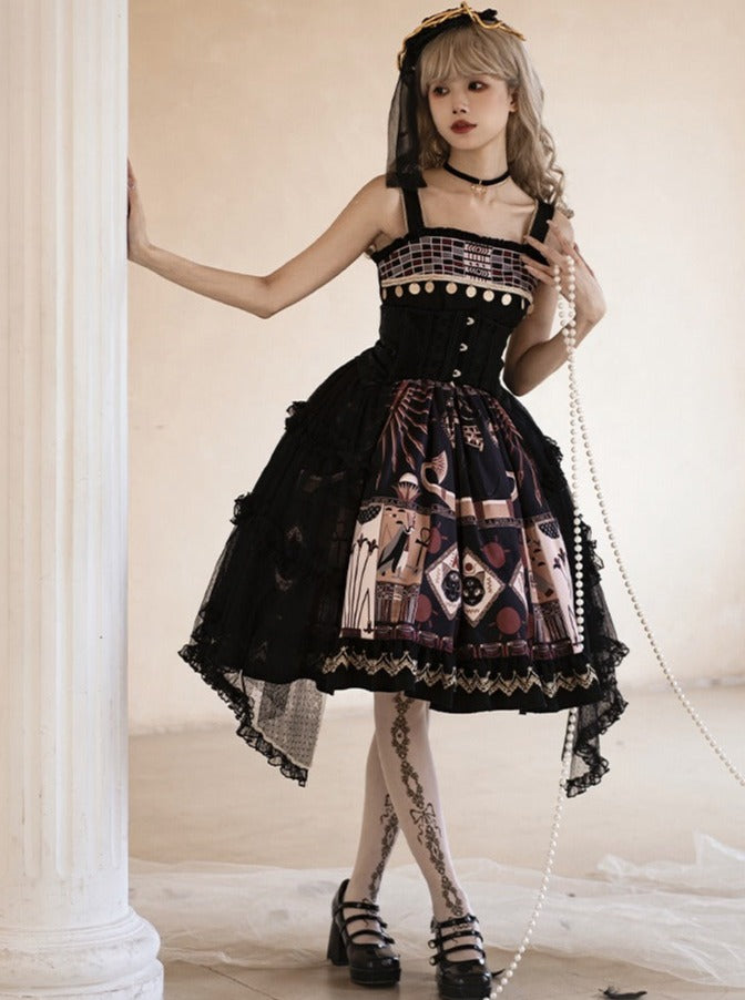 Puzi Suspender Lace Print + With Original Skirt Dress Design Kula