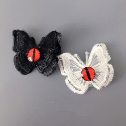 Red Eye Decorated Butterfly Gothic Hairclip