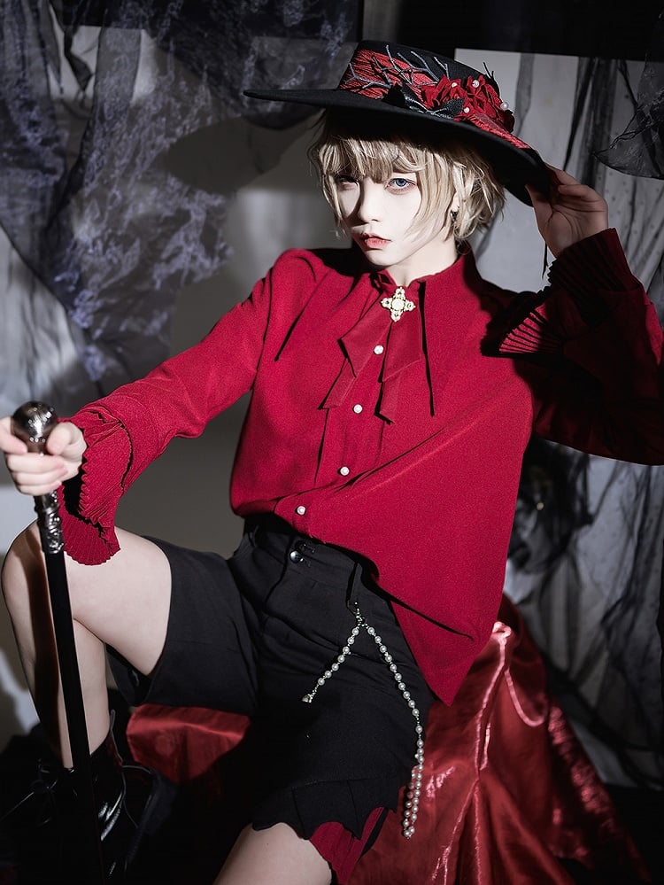 Bow / Ouji Red Black Green Lolita Tie