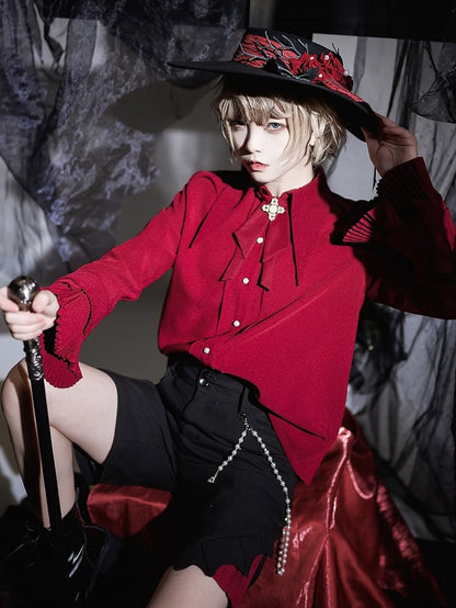 Bow / Ouji Red Black Green Lolita Tie
