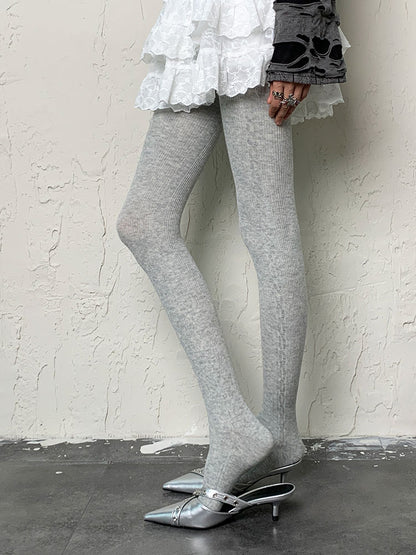 Light Grey Y2K Tights