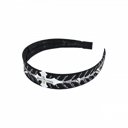 Gothic Kreuz Ohrstecker Schwarz KC