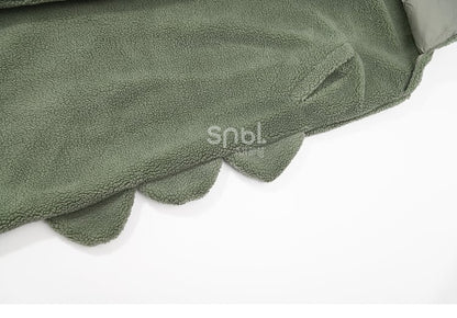 Cute Dinosaur Green Plush Overalls