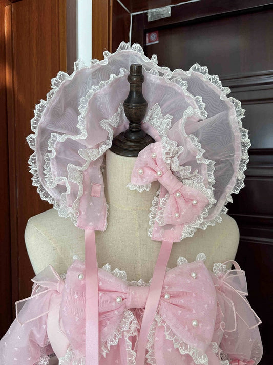 Bonnet Lolita rose