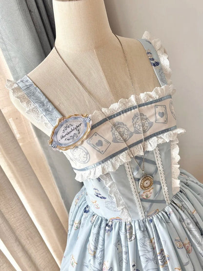 Embroidery Blue Brooch