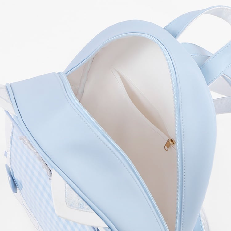 White Blue Kitty Ear and Wings Design Yami Kawaii Ita Backpack