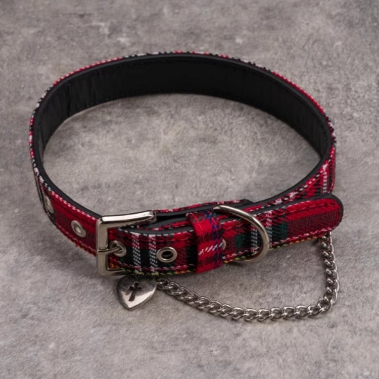 Und Kreuz RotGrün Gothic Anhänger Herz Plaid Kette Verziert Choker