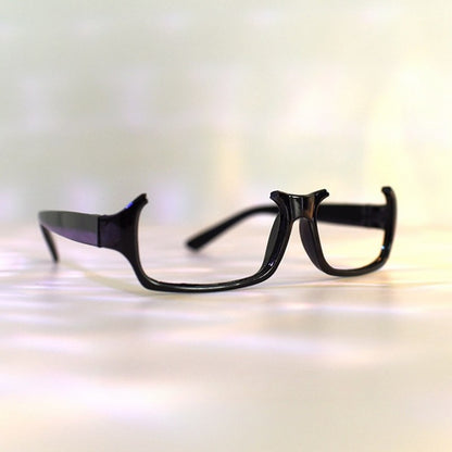 Semi-rimless Lensless Eyeglasses Frame Black Cyberpunk Glasses