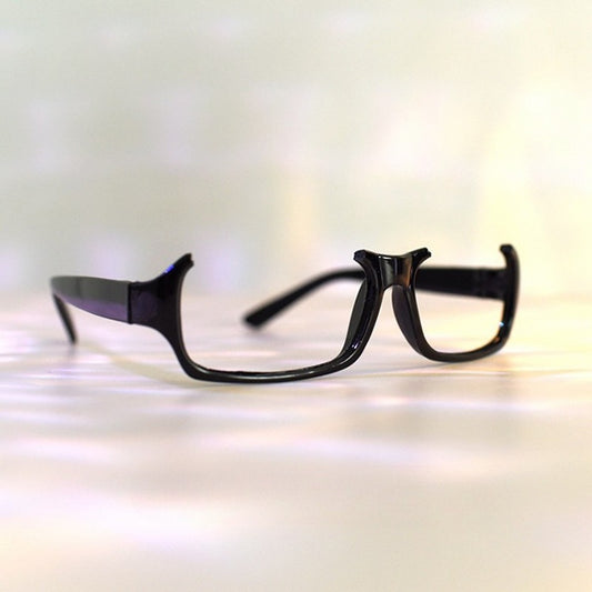 Semi-rimless Lensless Eyeglasses Frame Black Cyberpunk Glasses