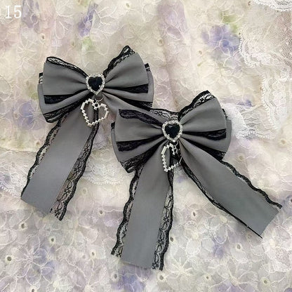 Heart Decorated 15 Hairclips Options Bowknot