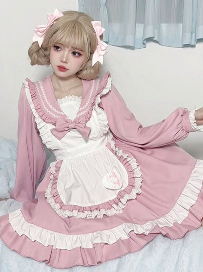 Robe de demoiselle d'honneur style marinière style collège lolita