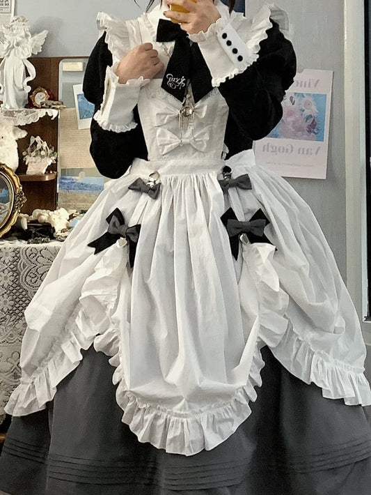 Pince à robe avec nœud papillon noir et gris