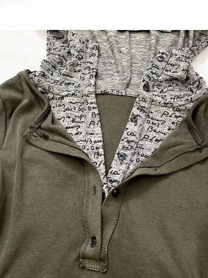 Punk Green Two-piece Top Hoodie Army Wasteland