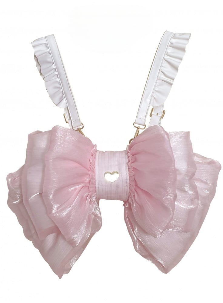 Best Seller Light Pink Cute Big Bow Backpack