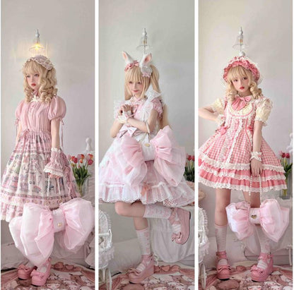 Best Seller Light Pink Cute Big Bow Backpack