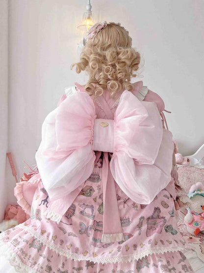 Best Seller Light Pink Cute Big Bow Backpack