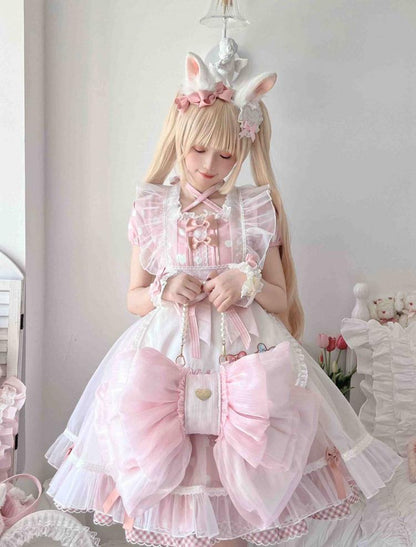 Best Seller Light Pink Cute Big Bow Backpack