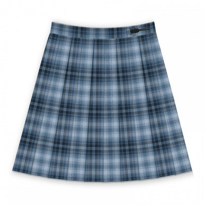 Length 45CM Jing Pattern Blue Plaid Yu Skirt