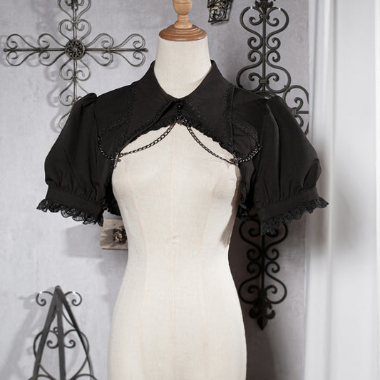 Black Gothic Chain Details Bolero