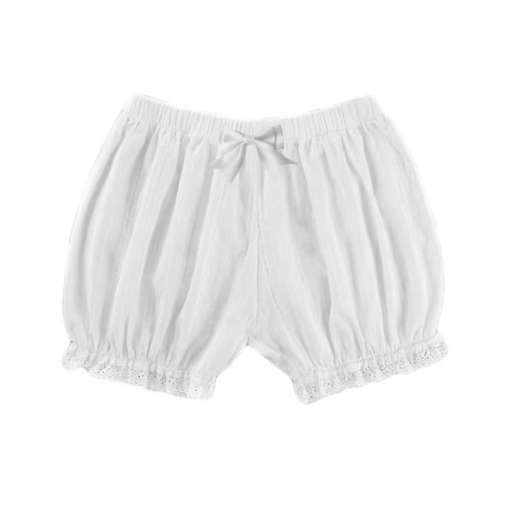 White Elastic Waistband Bloomers