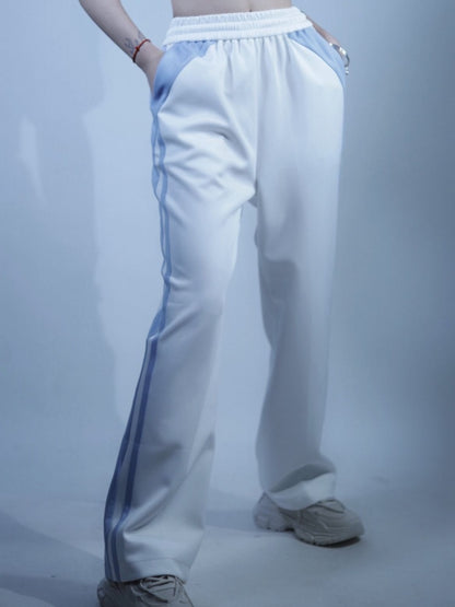 Light Blue and White Tenshi Kaiwai Sweater Pants