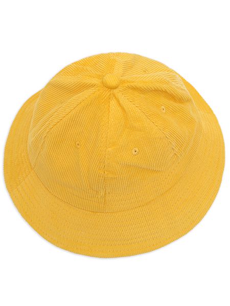 Chapeau en velours côtelé jaune