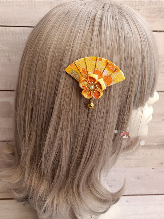 Red Yellow Pink Fan-shaped Hairclip