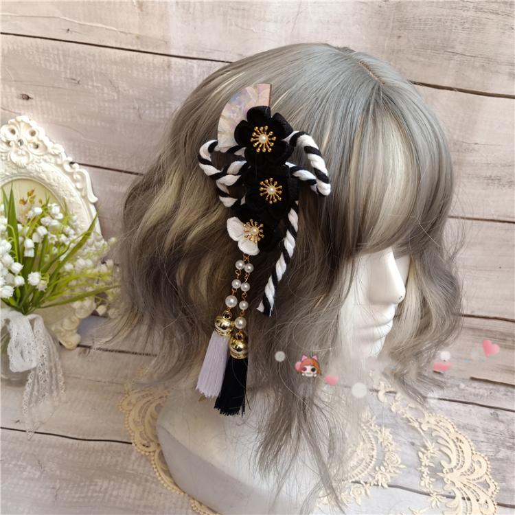 Fan Detail Tassels Sakura Hairclip