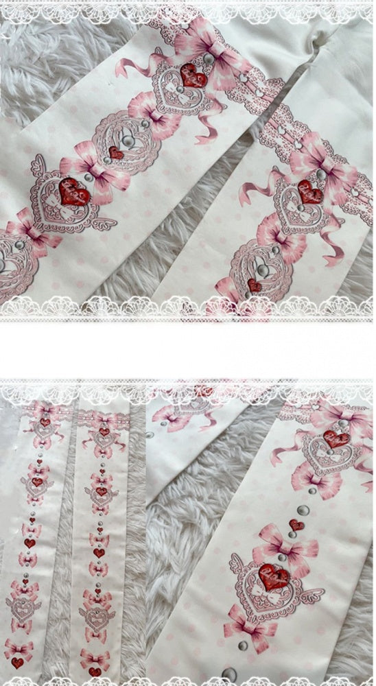 Sweetheart and Bowknot Print Sweet Lolita Tights