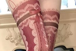 Sweetheart and Bowknot Print Sweet Lolita Tights