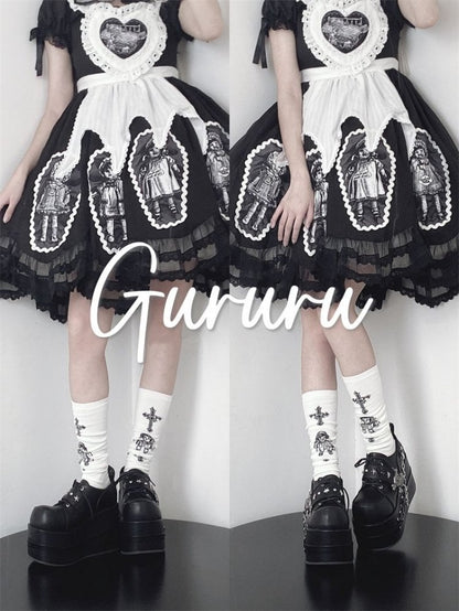 Black Star Hunter Pirates Skull Gothic Platforms